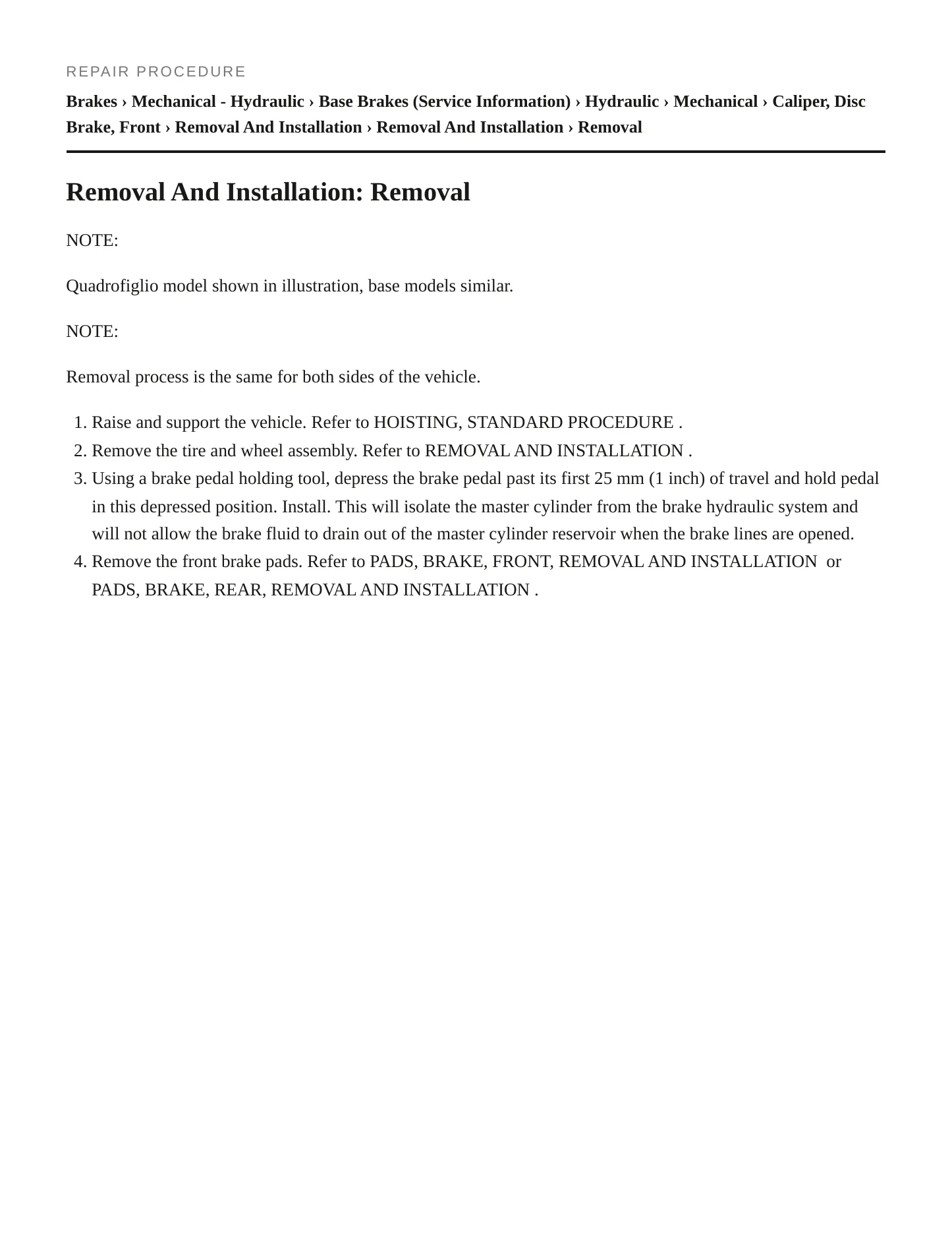 2018 Alfa Romeo Giulia service manual page 5