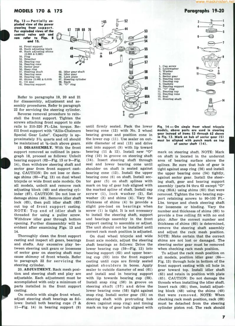 Allis Chalmers 170 Tractor Service & Repair Manual preview page 6