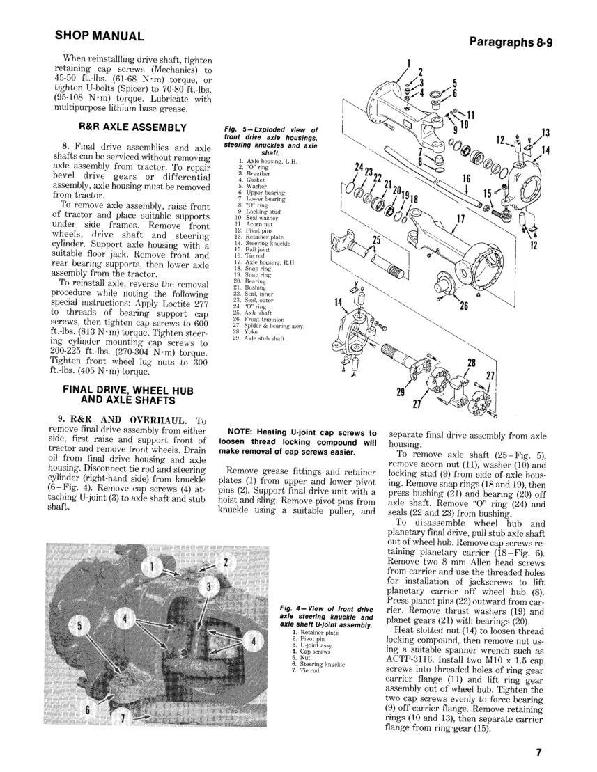 Allis Chalmers 8050 Tractor Service & Repair Manual preview page 6