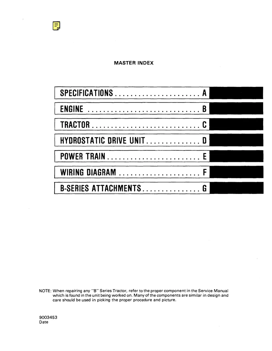 Allis Chalmers B-112 Tractor Parts Manual preview page 2