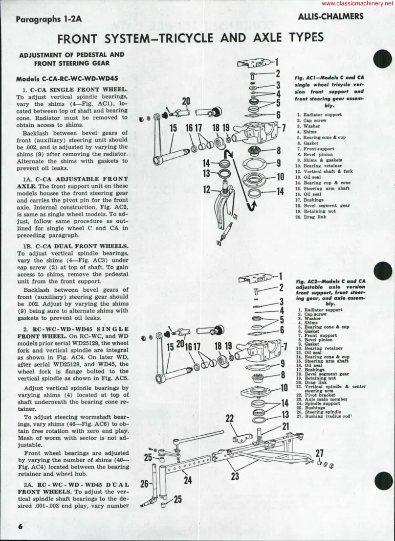 Allis Chalmers B Tractor Service & Repair Manual preview page 5