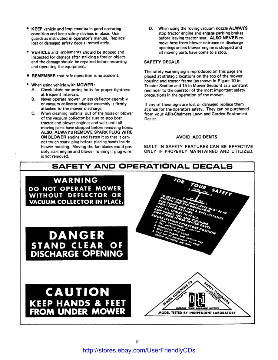 Allis Chalmers B110 B-110 AC Tractor & Attachments Service & Repair Manual preview page 4