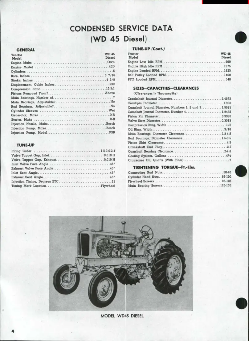 Allis Chalmers CA Tractor Service & Repair Manual preview page 3