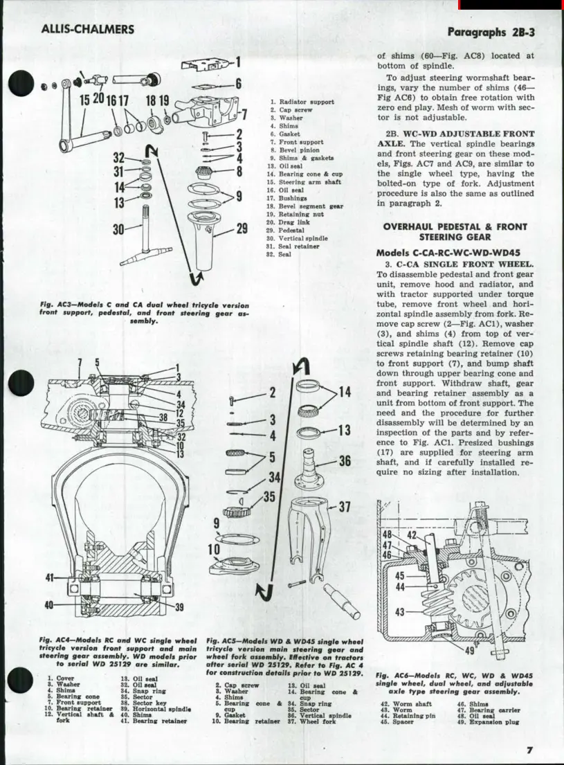 Allis Chalmers CA Tractor Service & Repair Manual preview page 6