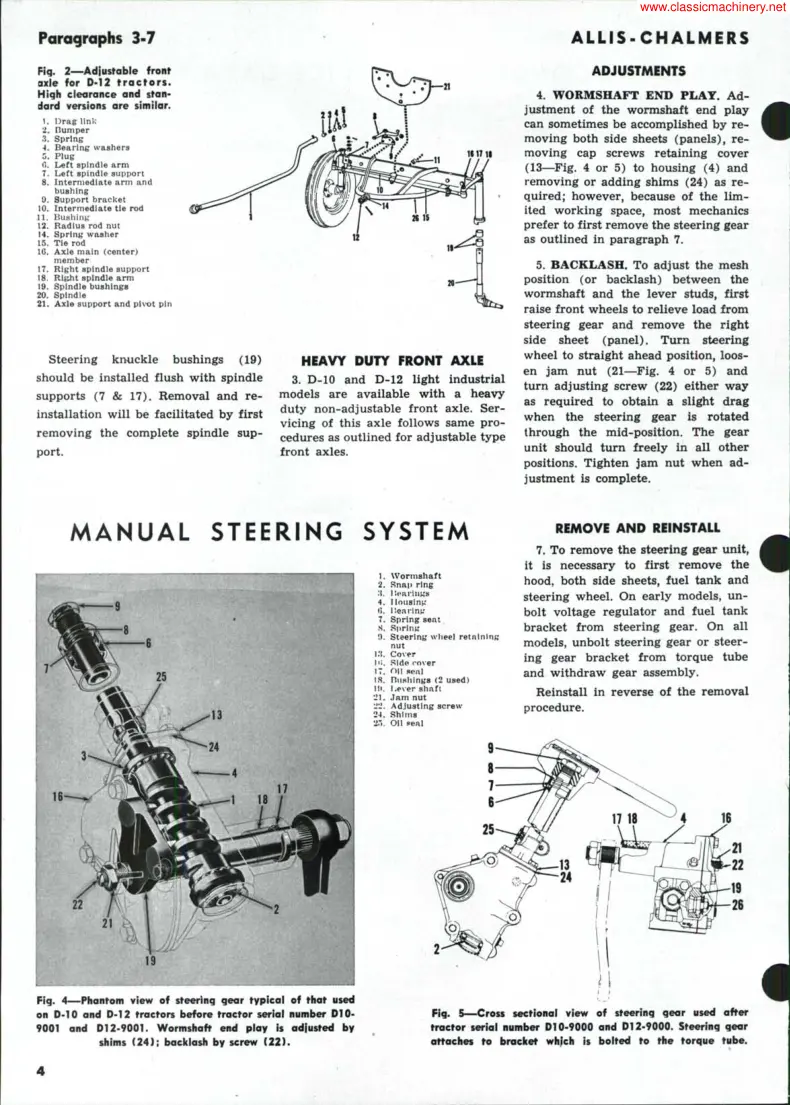Allis Chalmers D10 Series III D12 Tractor Service & Repair Manual preview page 3