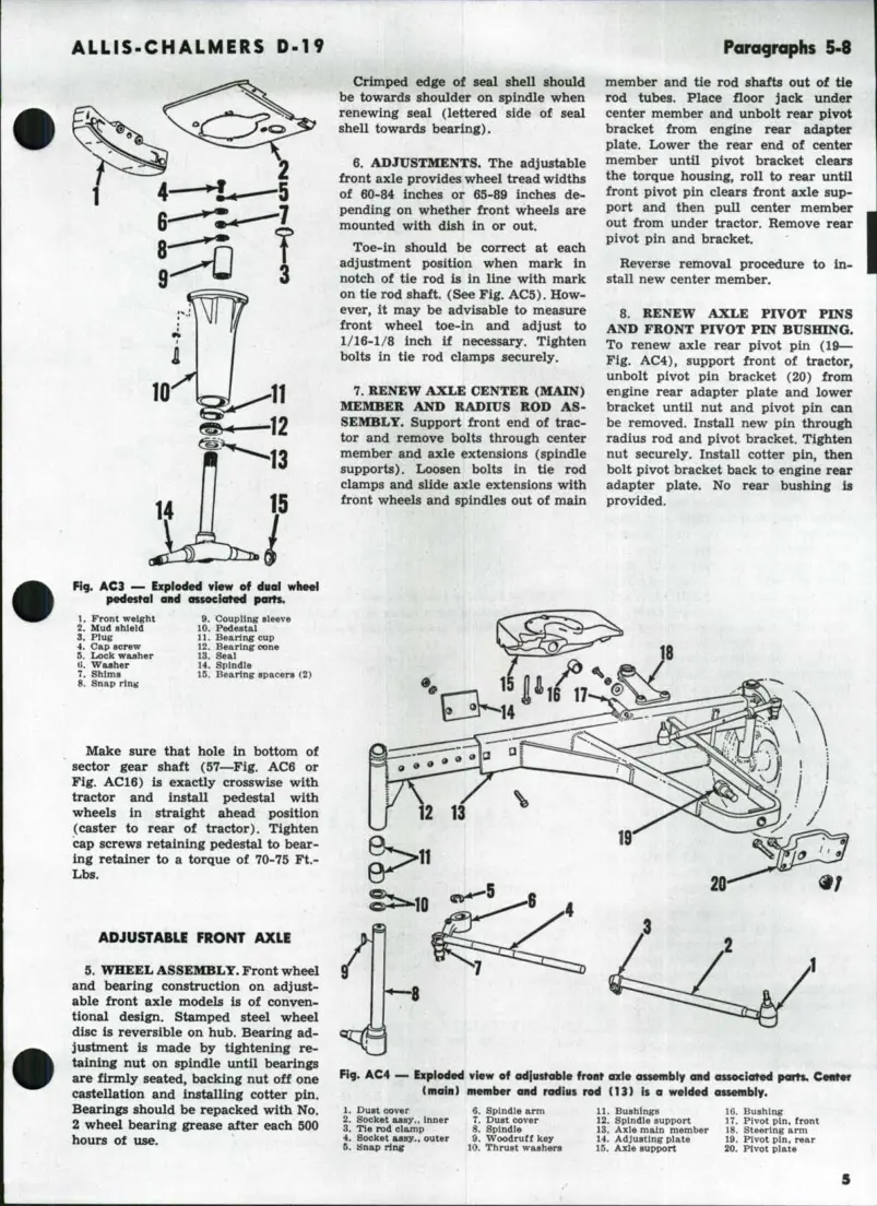 Allis Chalmers D19 & D-19 Diesel Tractor Service & Repair Manual preview page 4