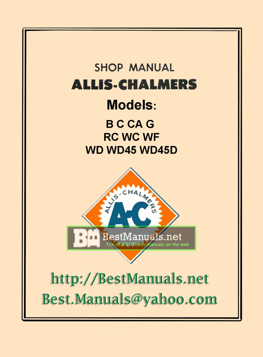 Allis Chalmers G Tractor Parts Manual preview page 1