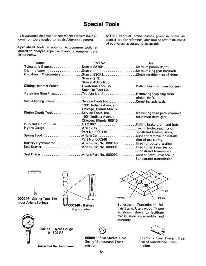 Ariens 931 Series GT Hydrostatic Garden Tractor Service & Repair Manual preview page 6