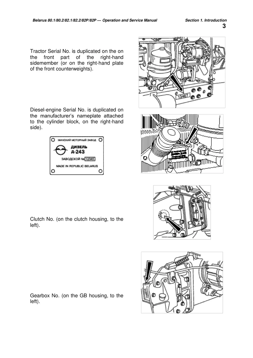 Belarus 80 series Tractor Service & Repair Manual preview page 4