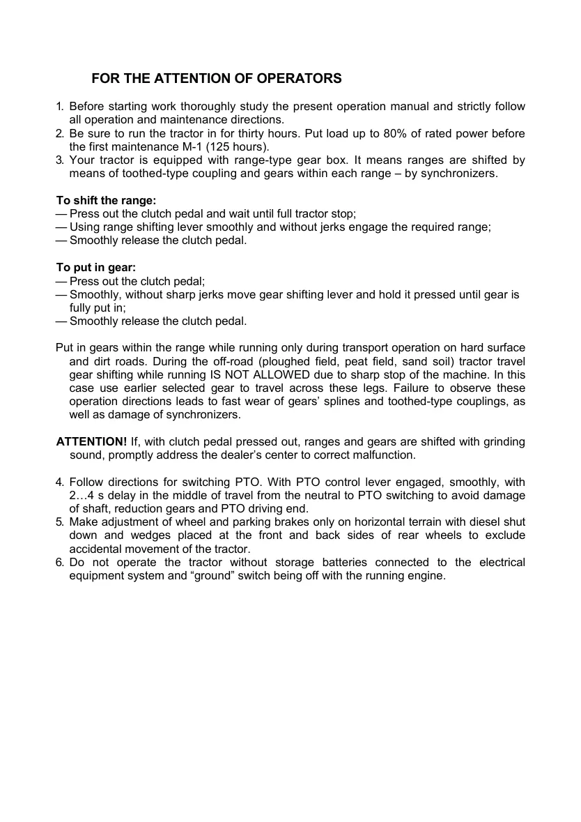 Belarus b 1025 1025. 1025.3 Tractor Operator's Manual preview page 3