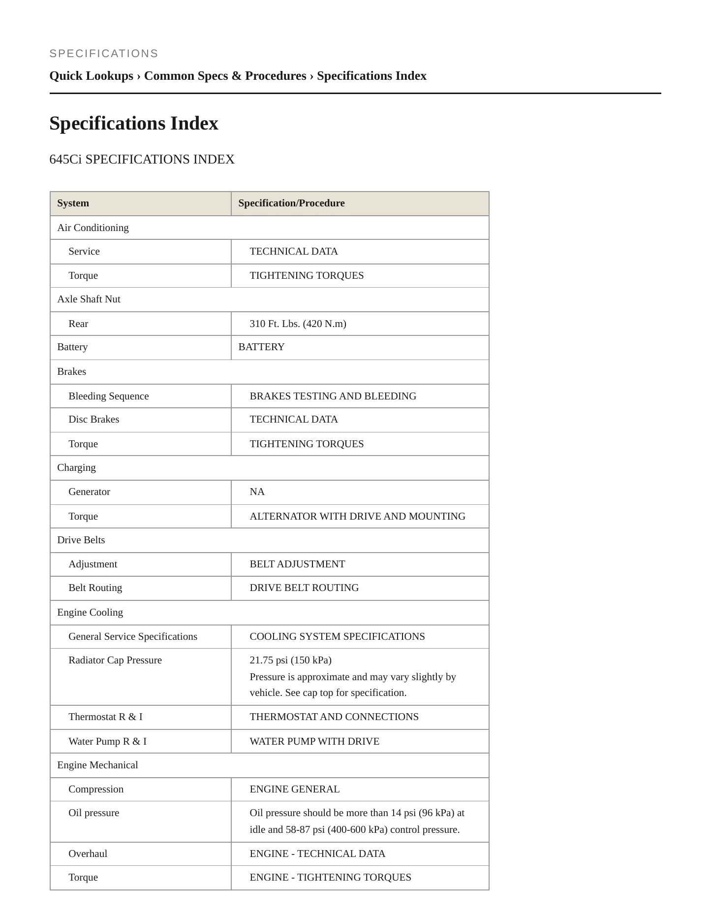 2005 BMW 645Ci Service and Repair Manual preview page 2