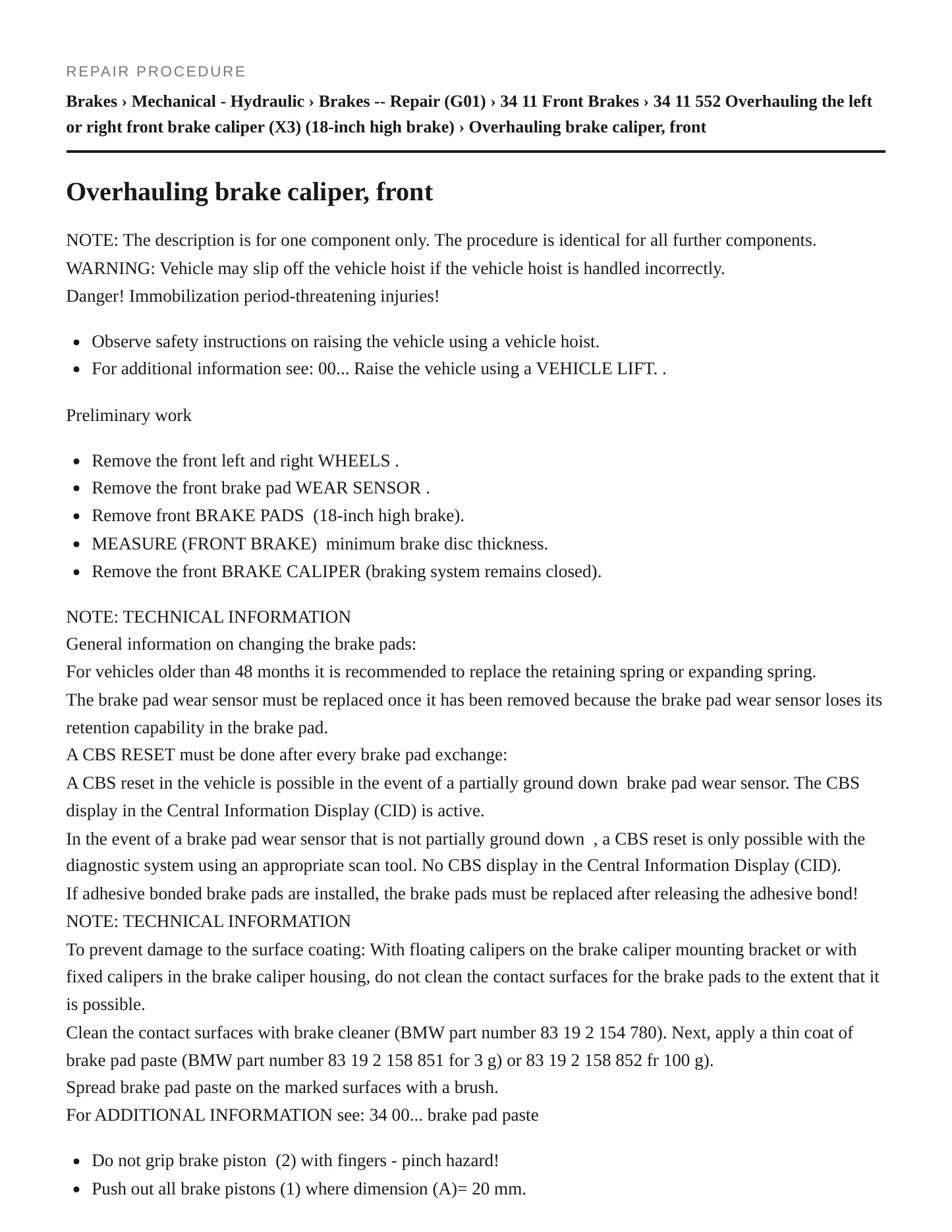 2018 BMW X3 Service and Repair Manual preview page 6