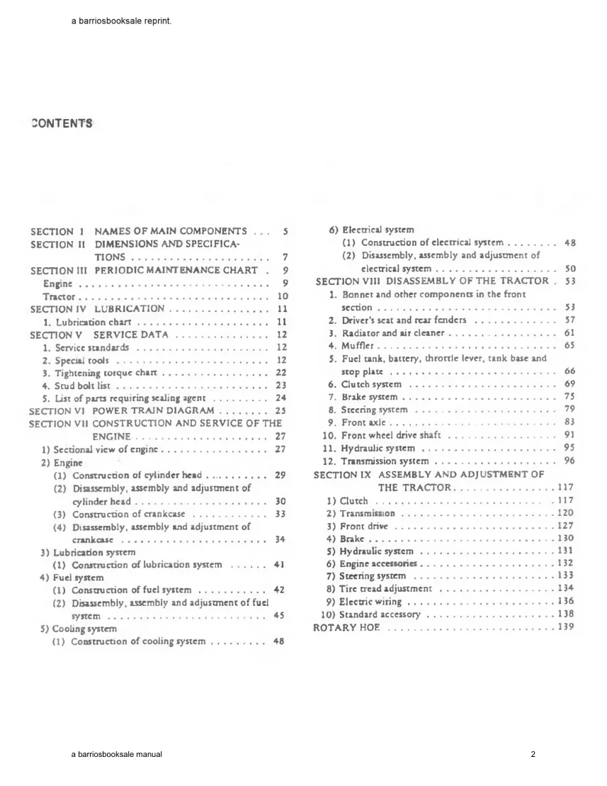 Bolens G152/G154/G172/G174 Diesel Tractors Service & Repair Manual preview page 2