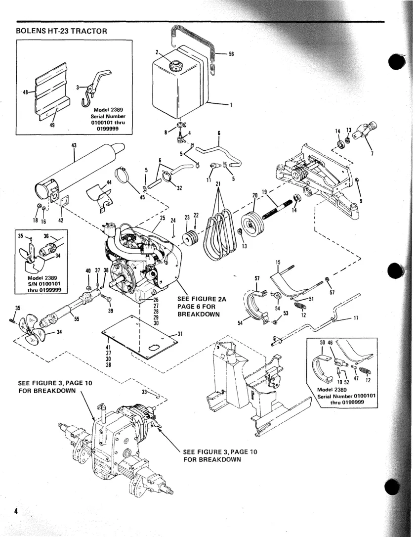 Bolens HT23 Tractor Parts Manual preview page 4