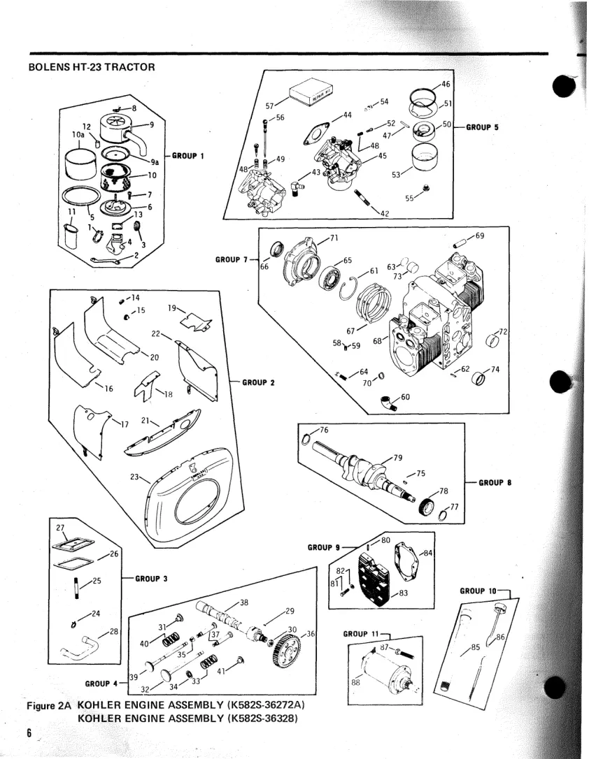 Bolens HT23 Tractor Parts Manual preview page 6