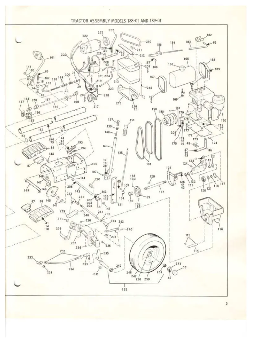 Bolens Husky Tractor 188-01 189-01 Parts Manual preview page 5