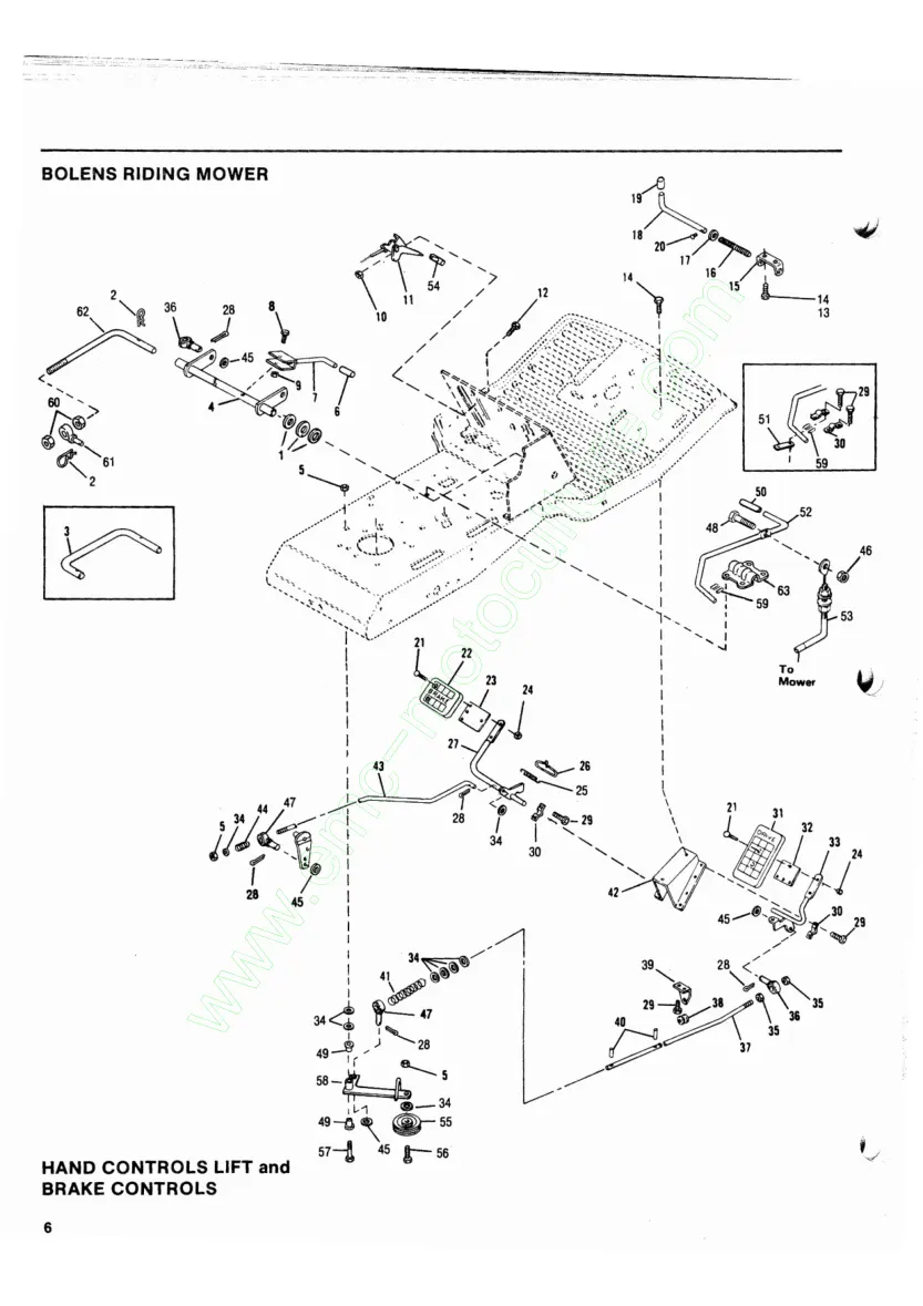 Bolens Rear Engine Riding Mower Master Parts Manual preview page 6
