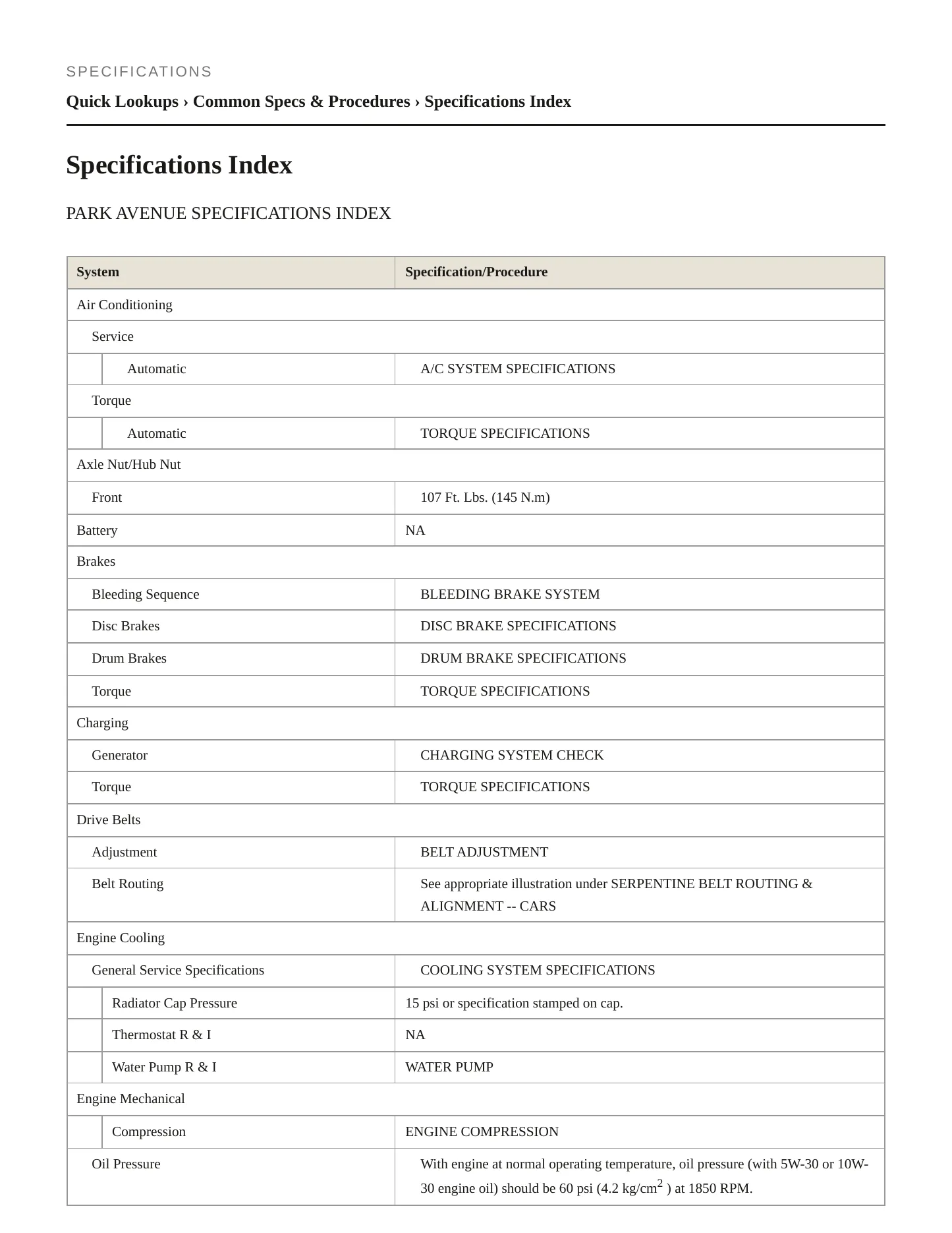 1998 Buick Park Avenue Service and Repair Manual preview page 2