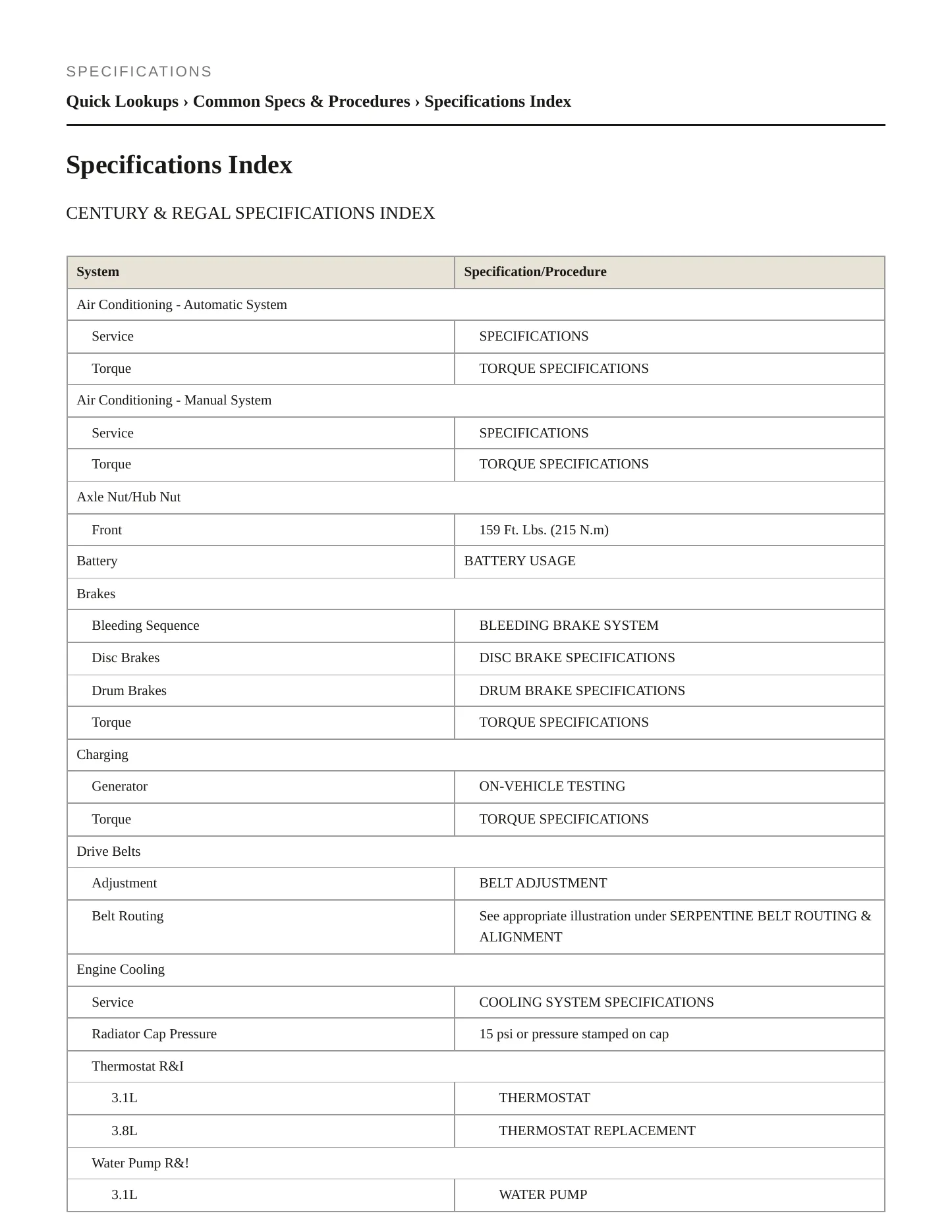 2000 Buick Century Service and Repair Manual preview page 2