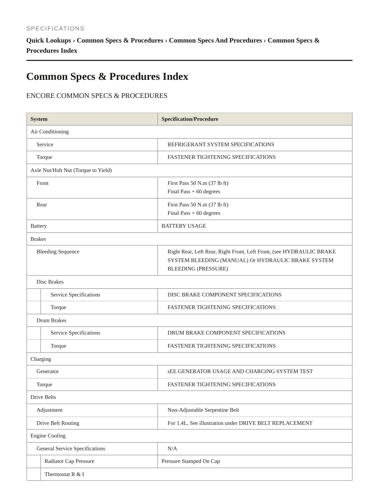 2014 Buick Encore Service and Repair Manual preview page 2