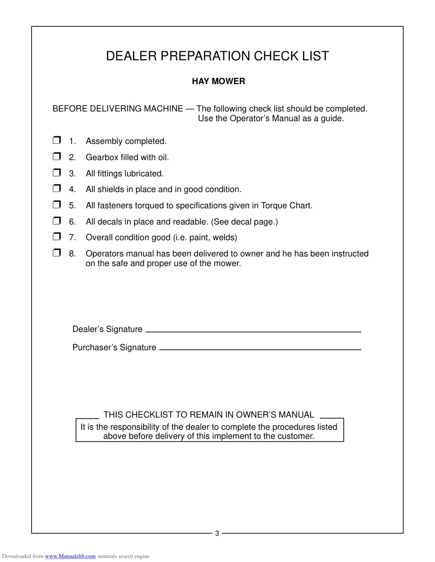 Bush Hog HM2007 HM2008 Operation Machine Operator's Manual preview page 5