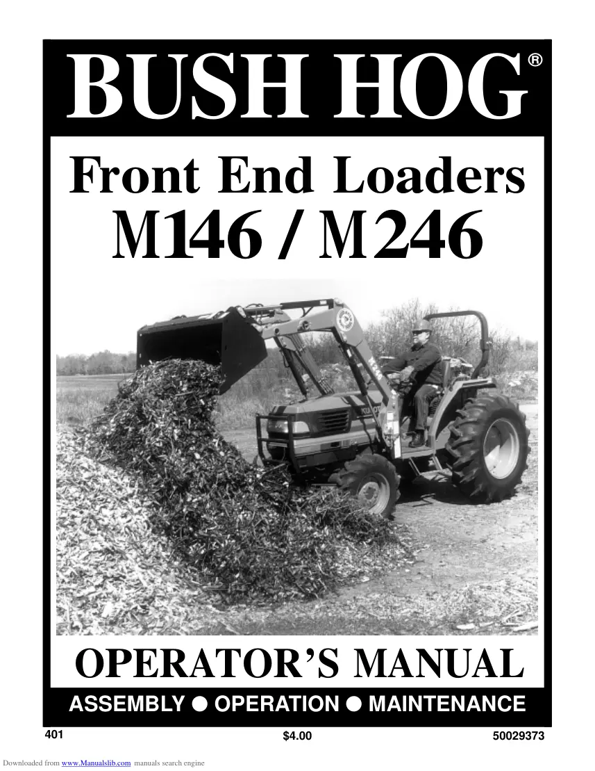Bush Hog M146 M246 Loader Operation Operator's Manual preview page 1