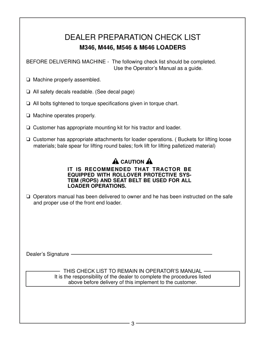 Bush Hog M346 M446 M546 Operation Attachment Operator's Manual preview page 5