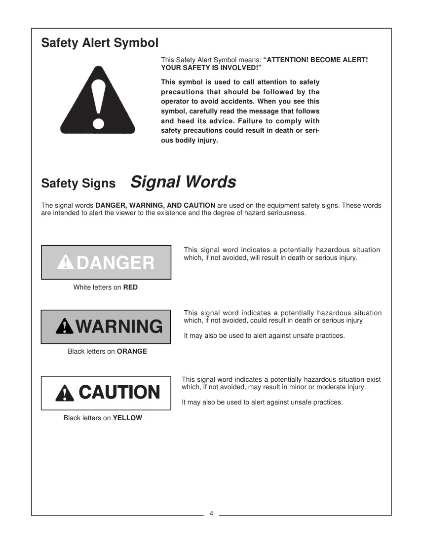 Bush Hog Rdth 60 72 Operation Machine Operator's Manual preview page 6