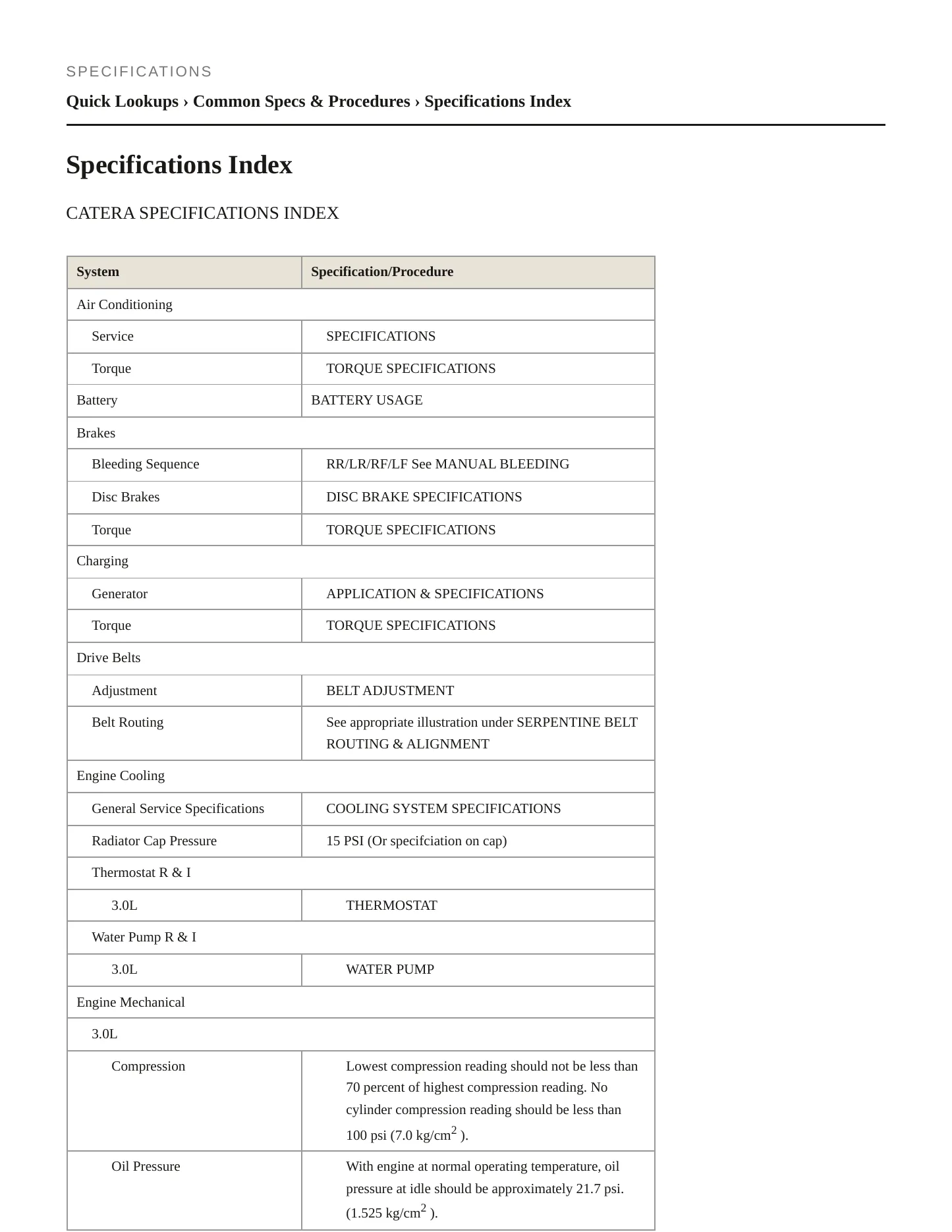 2000 Cadillac Catera Service and Repair Manual preview page 2