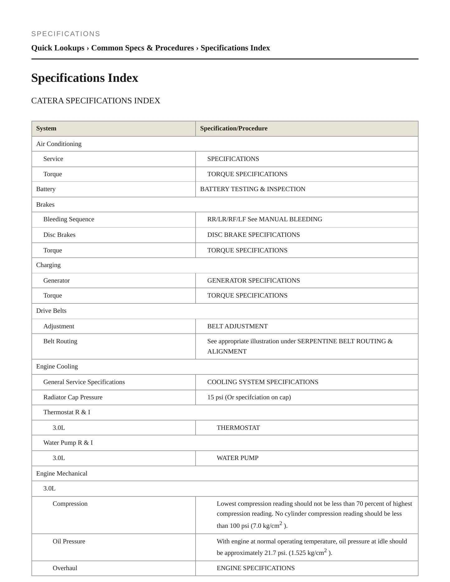 2001 Cadillac Catera Service and Repair Manual preview page 2