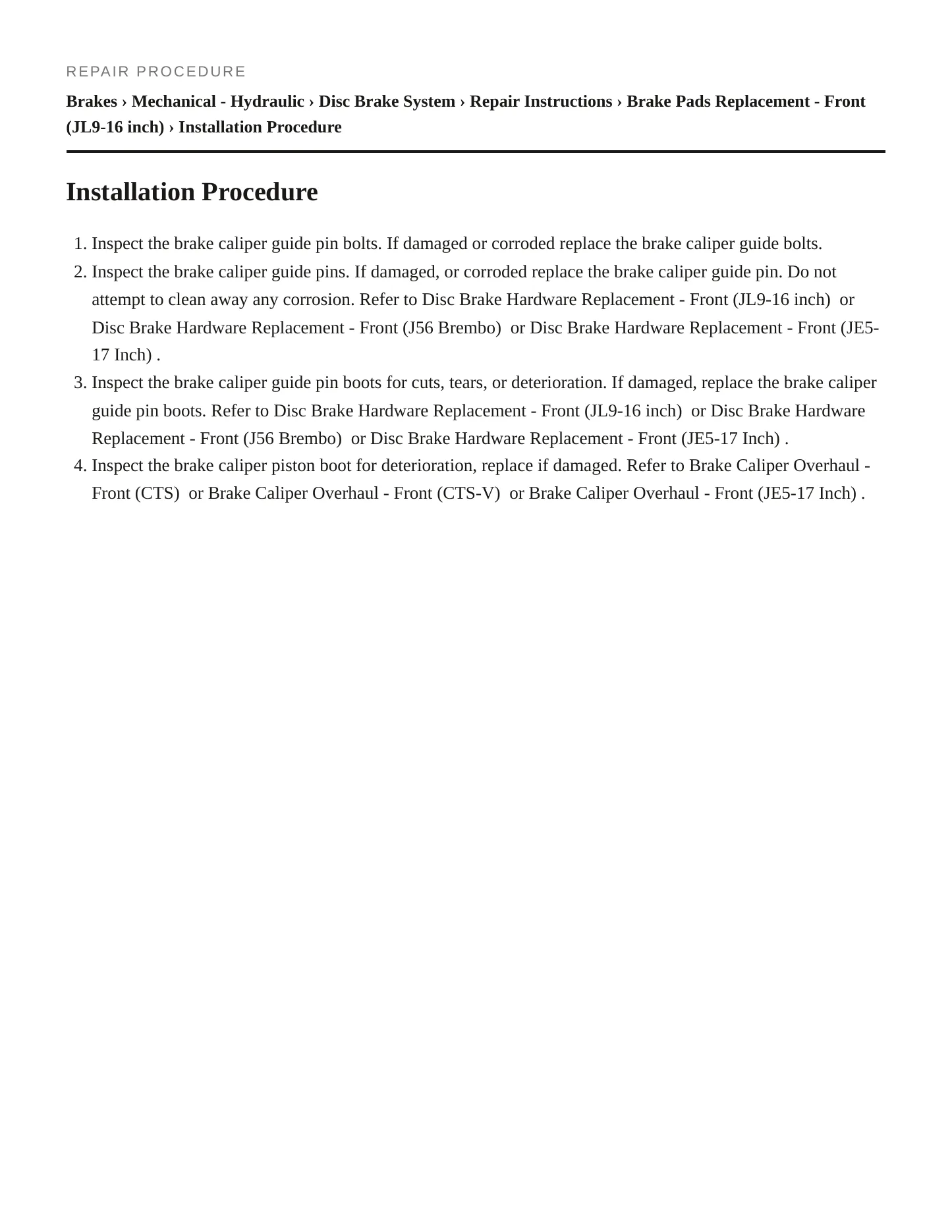 2006 Cadillac CTS Service and Repair Manual preview page 5