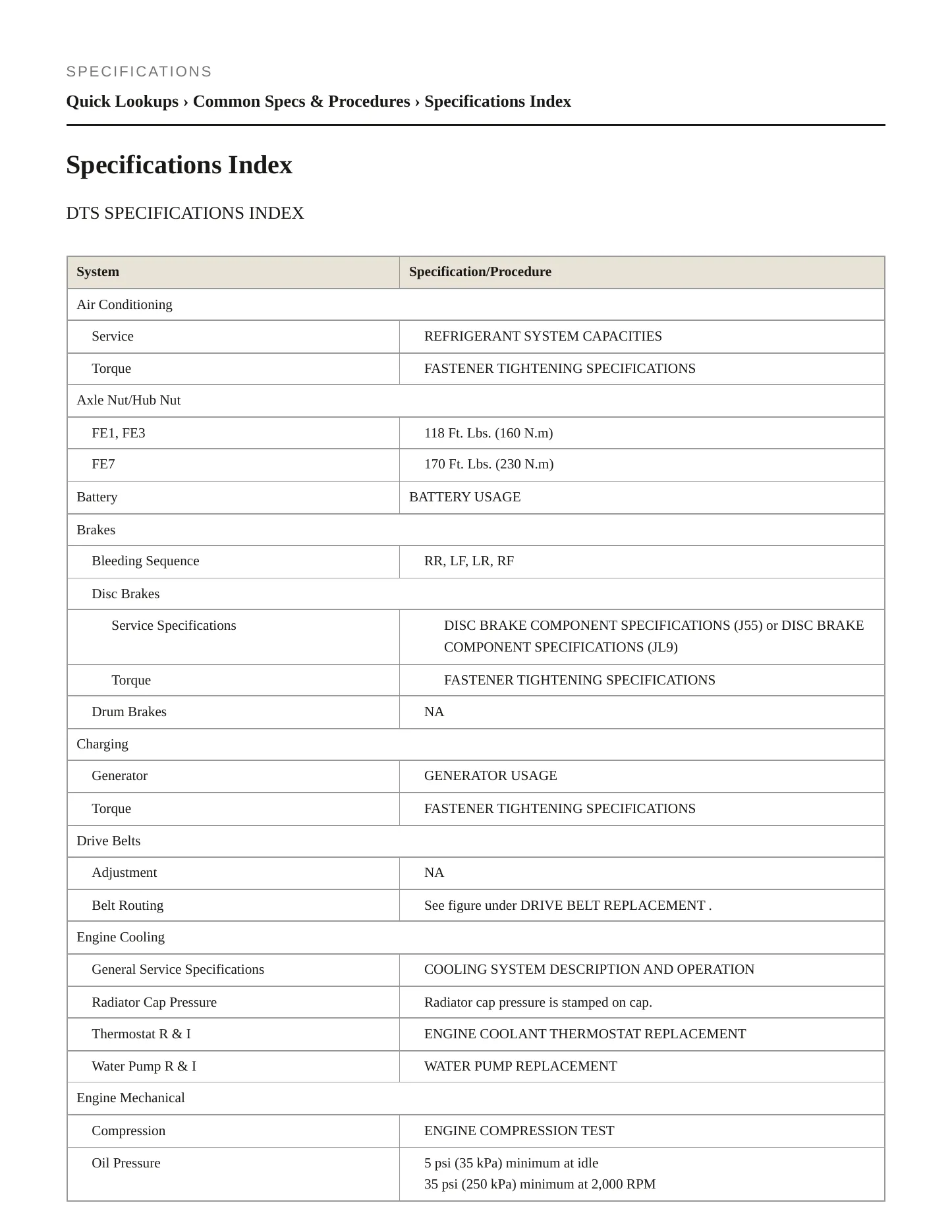 2007 Cadillac DTS Service and Repair Manual preview page 2