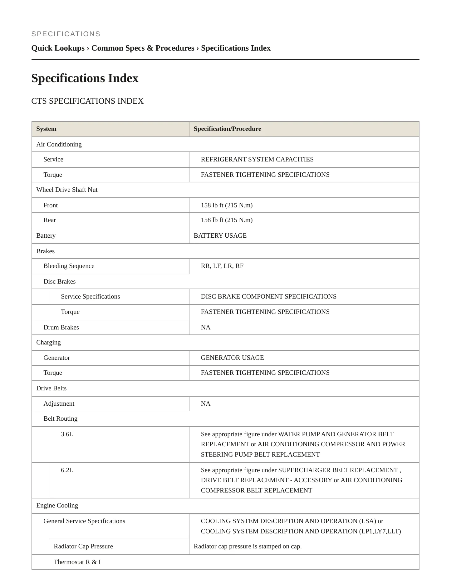 2009 Cadillac CTS Service and Repair Manual preview page 2