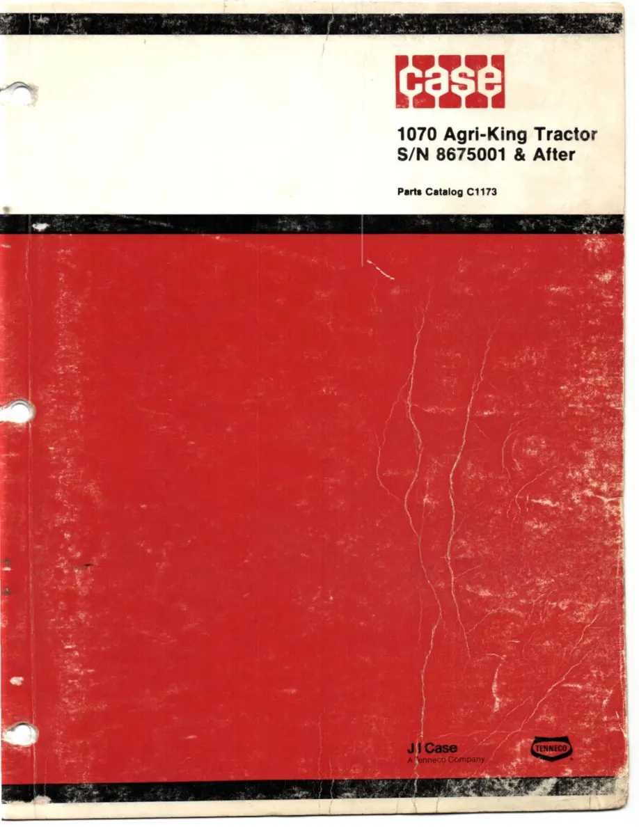Case 1070 Agri-King Tractor Parts Manual preview page 1