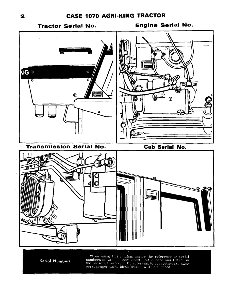 Case 1070 Agri-King Tractor Parts Manual preview page 4