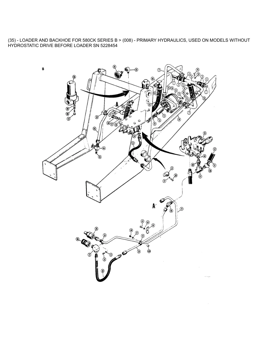 Case 35 Loader & Backhoe for 580CK Series B Tractor Parts Manual preview page 4