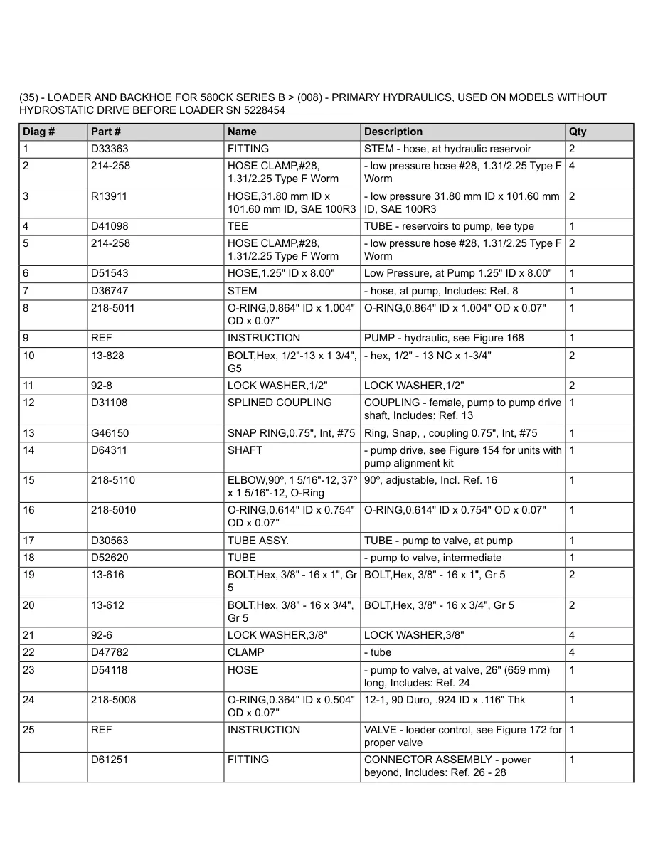 Case 35 Loader & Backhoe for 580CK Series B Tractor Parts Manual preview page 5