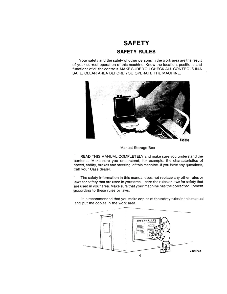 Case 350B Crawler Tractor Operator's Manual preview page 6
