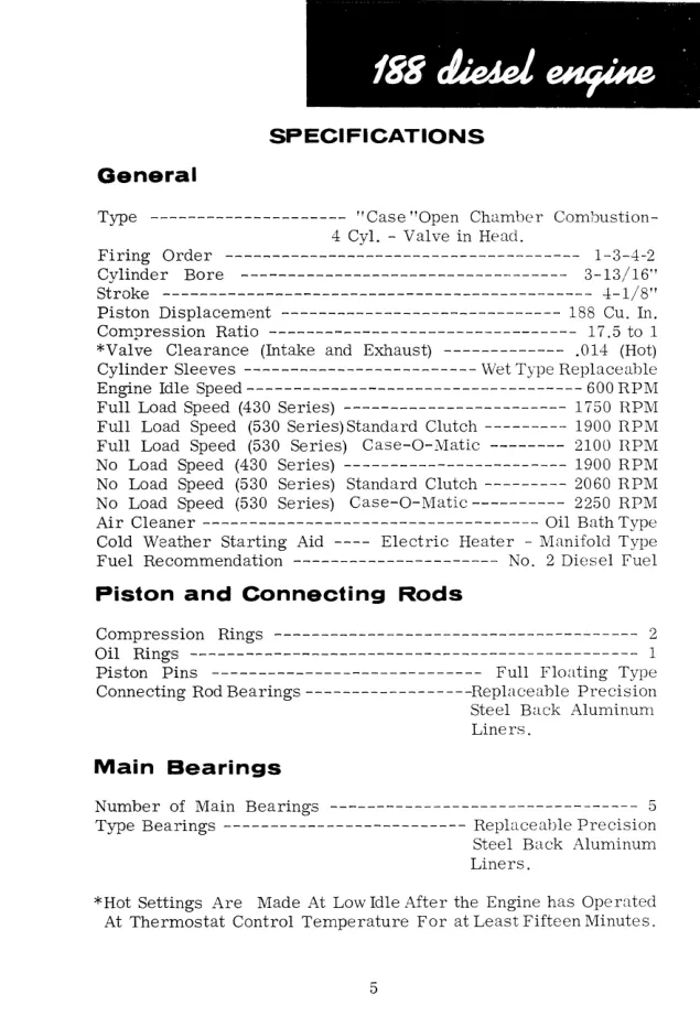Case 430 440 530 540 Series Tractors Operator's Manual preview page 6
