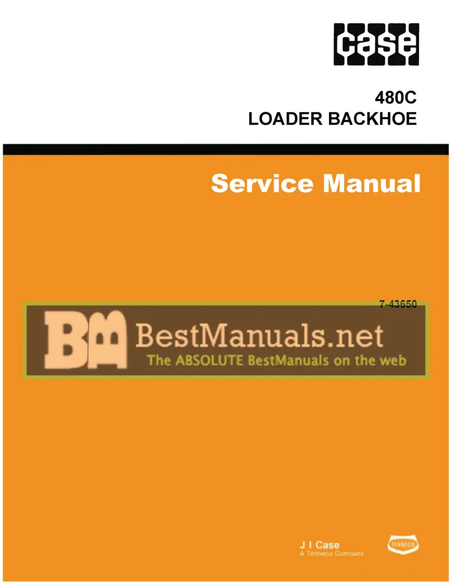 Case 480 C Tractor Service & Repair Manual Set preview page 1