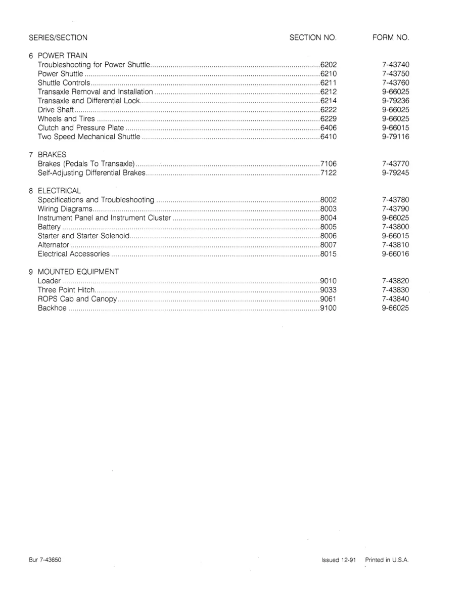Case 480 C Tractor Service & Repair Manual Set preview page 3