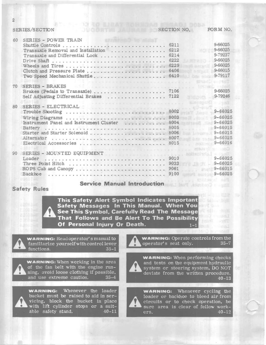 Case 480C Backhoe Loader Service & Repair Manual preview page 2