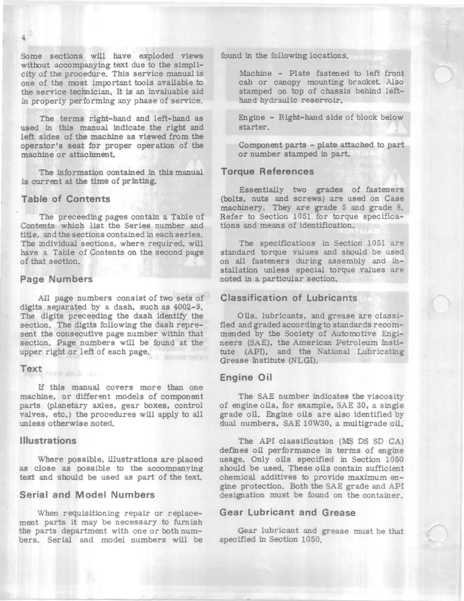 Case 480C Backhoe Loader Service & Repair Manual preview page 4