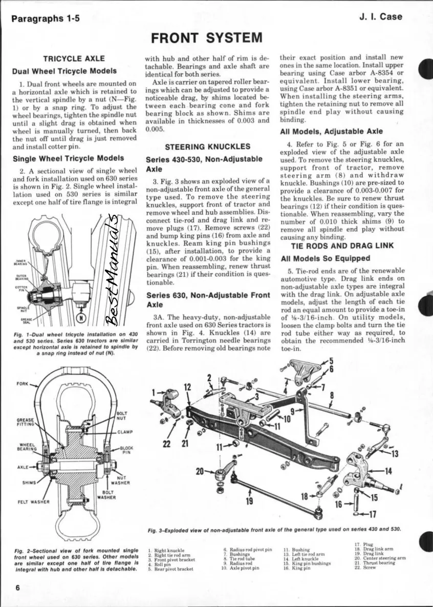 Case 530 531 540 541 Tractor Service & Repair Manual preview page 6