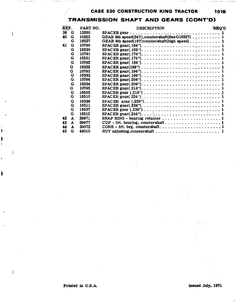 Case 530CK 530 Construction King Tractor & Engine Parts Manual preview page 5