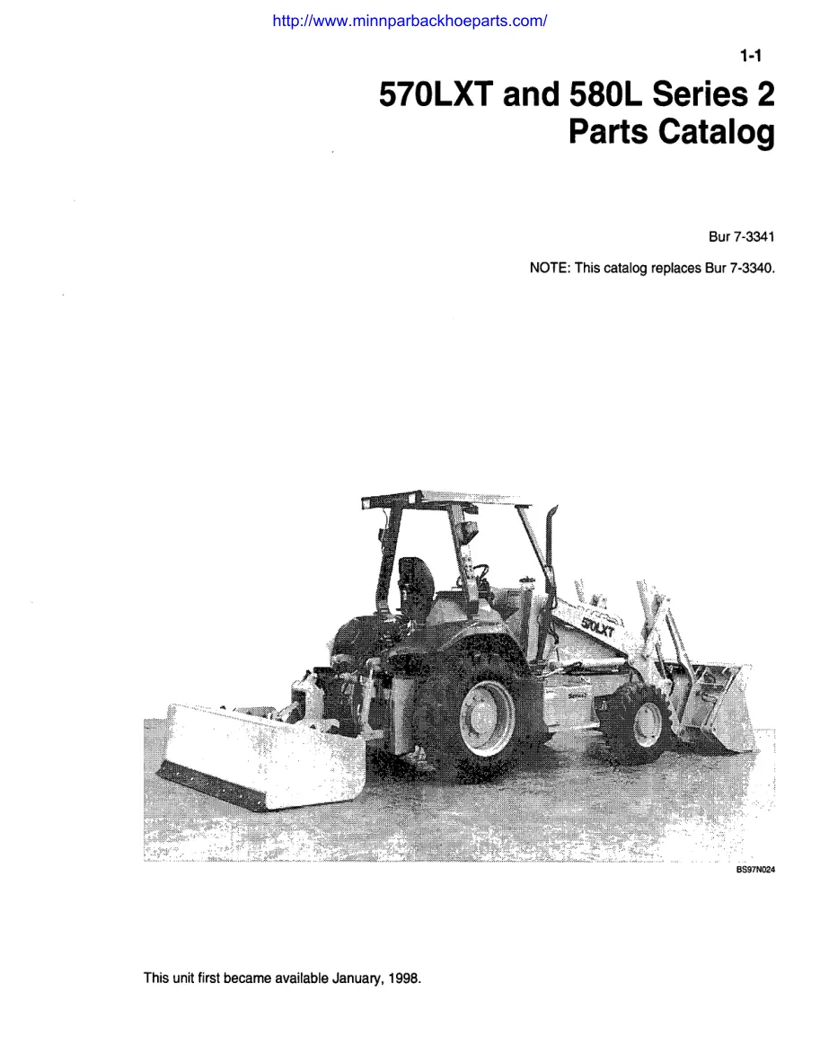 Case 570LXT & 580L Series 2 Loader Backhoe Tractor Parts Manual preview page 1
