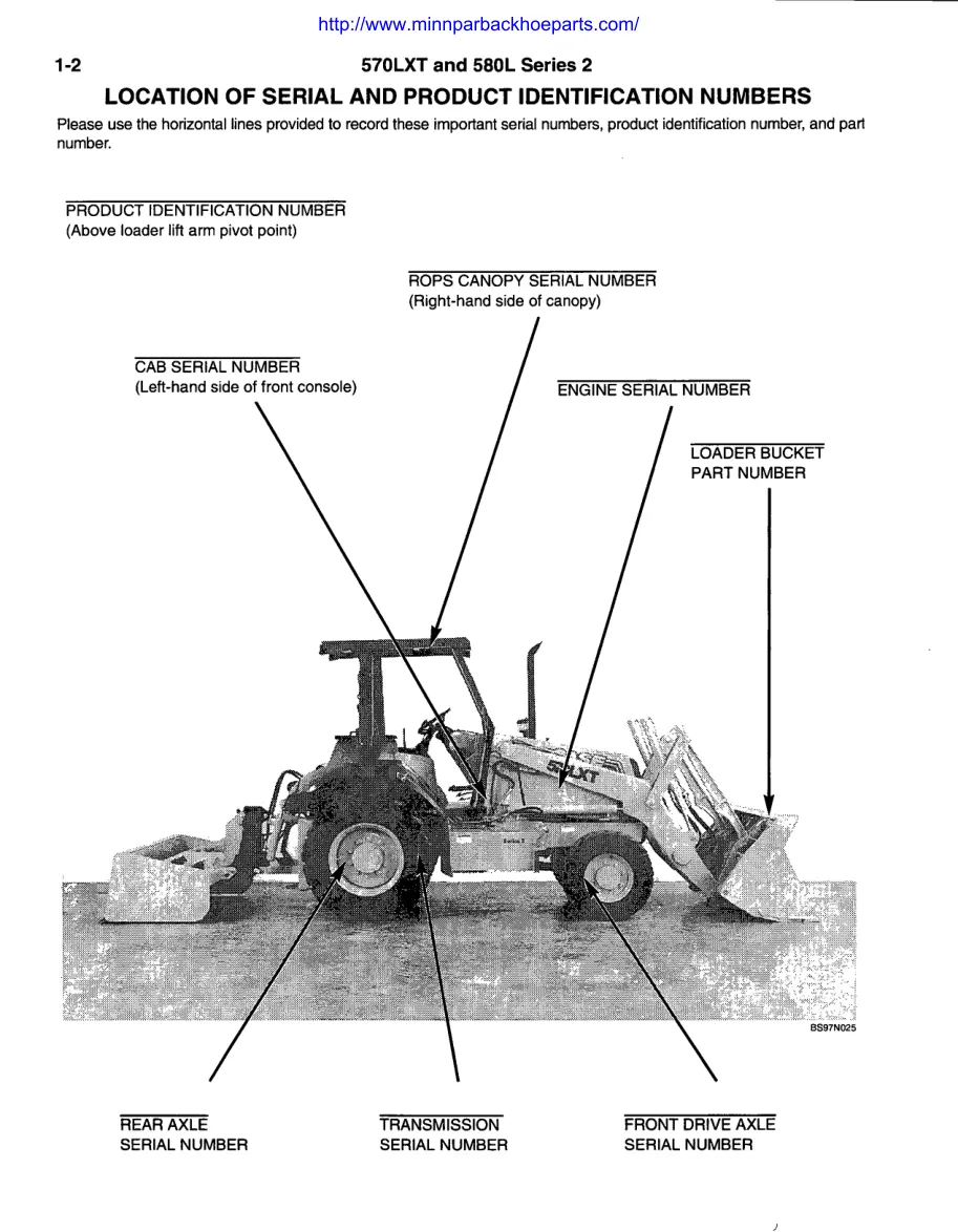 Case 570LXT & 580L Series 2 Loader Backhoe Tractor Parts Manual preview page 2