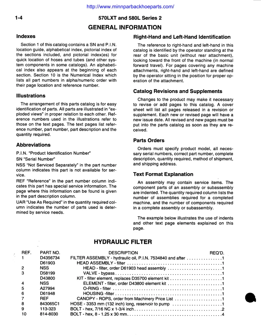 Case 570LXT & 580L Series 2 Loader Backhoe Tractor Parts Manual preview page 4