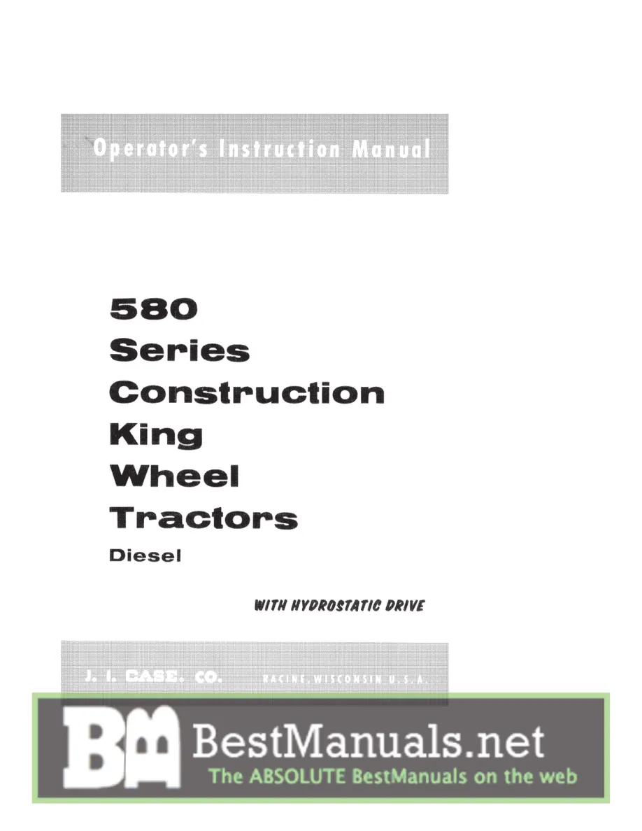 Case 580 Construction King 580CK Tractor Operator's Manual preview page 3