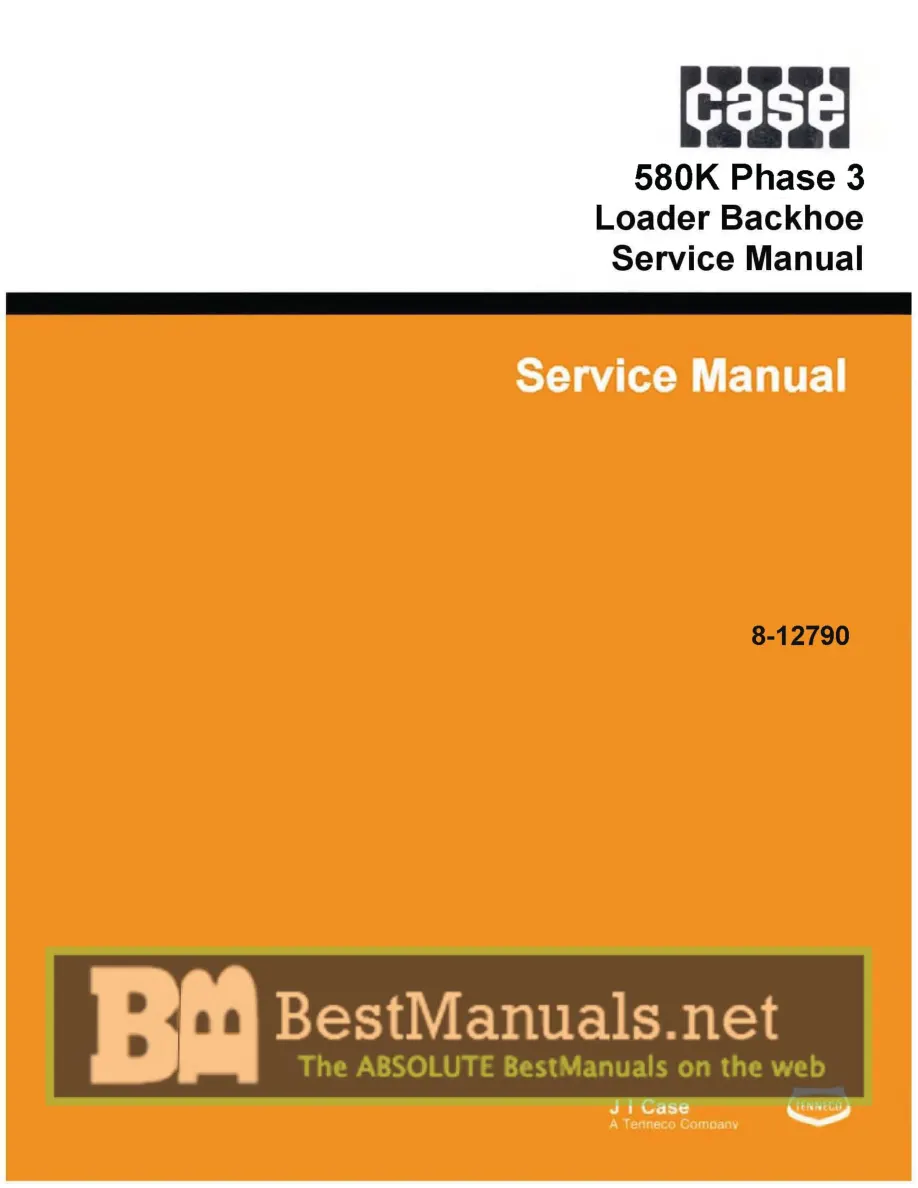 Case 580 K Tractor Service & Repair Manual Set preview page 1